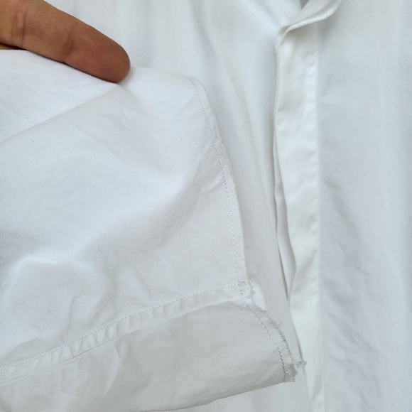 Valentino white short sleeve button up made in Italy 41 - Picture 8 of 10